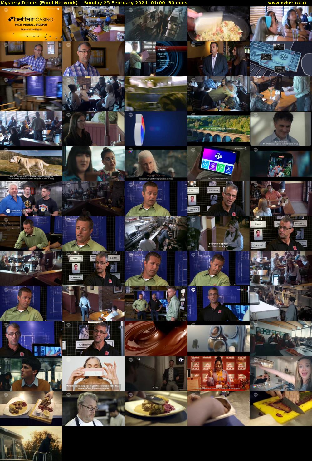 Mystery Diners (Food Network) Sunday 25 February 2024 01:00 - 01:30