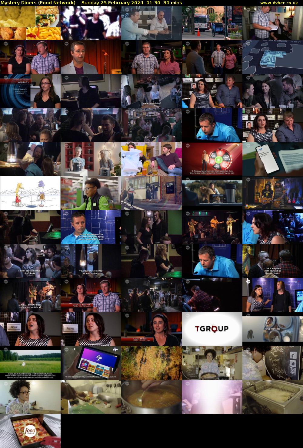 Mystery Diners (Food Network) Sunday 25 February 2024 01:30 - 02:00