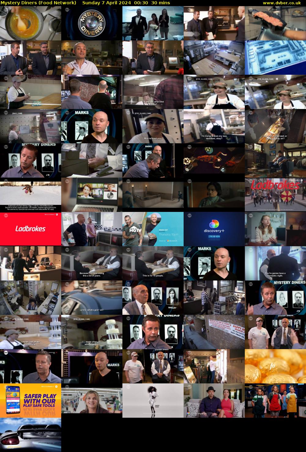 Mystery Diners (Food Network) Sunday 7 April 2024 00:30 - 01:00