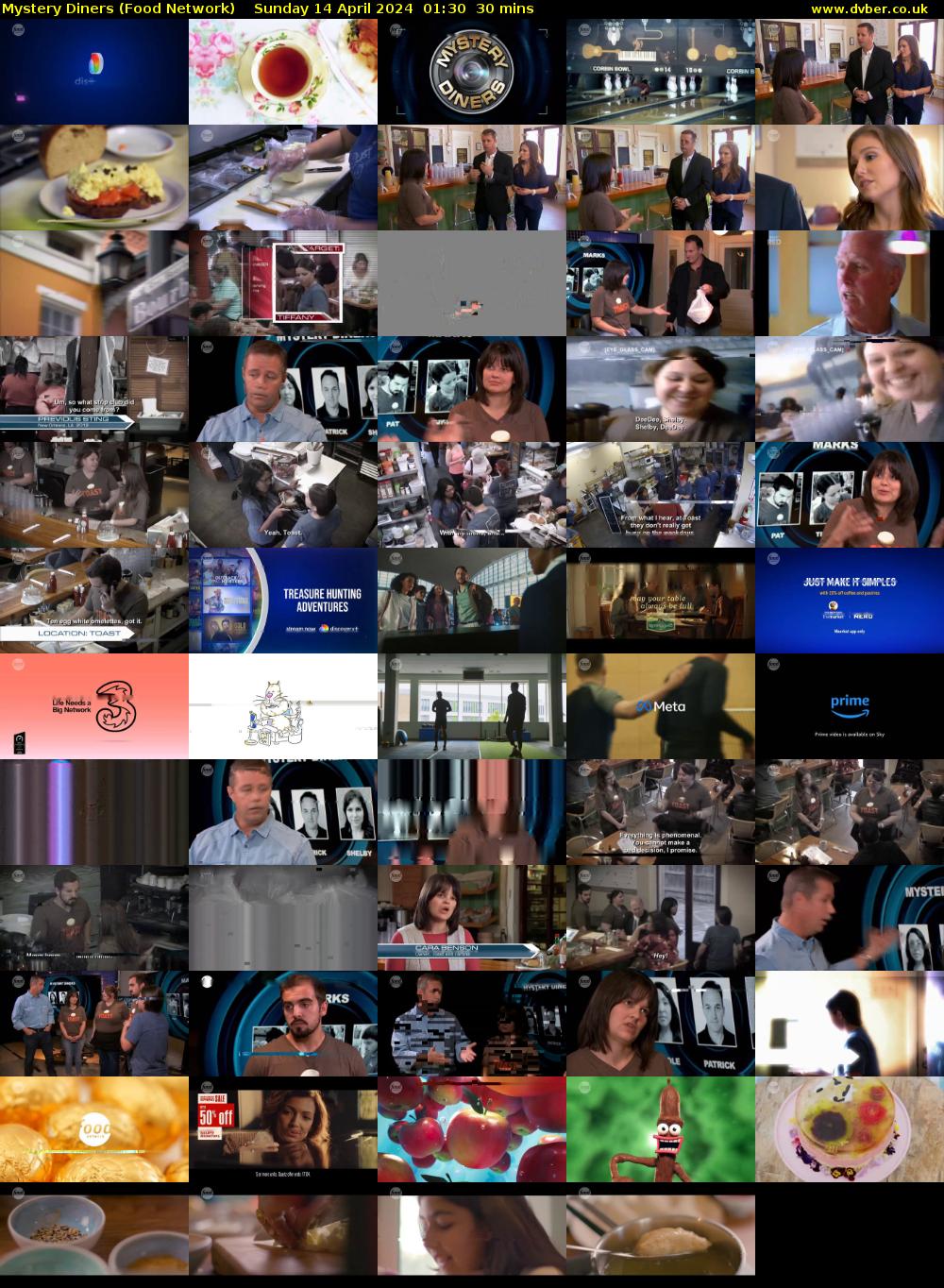 Mystery Diners (Food Network) Sunday 14 April 2024 01:30 - 02:00