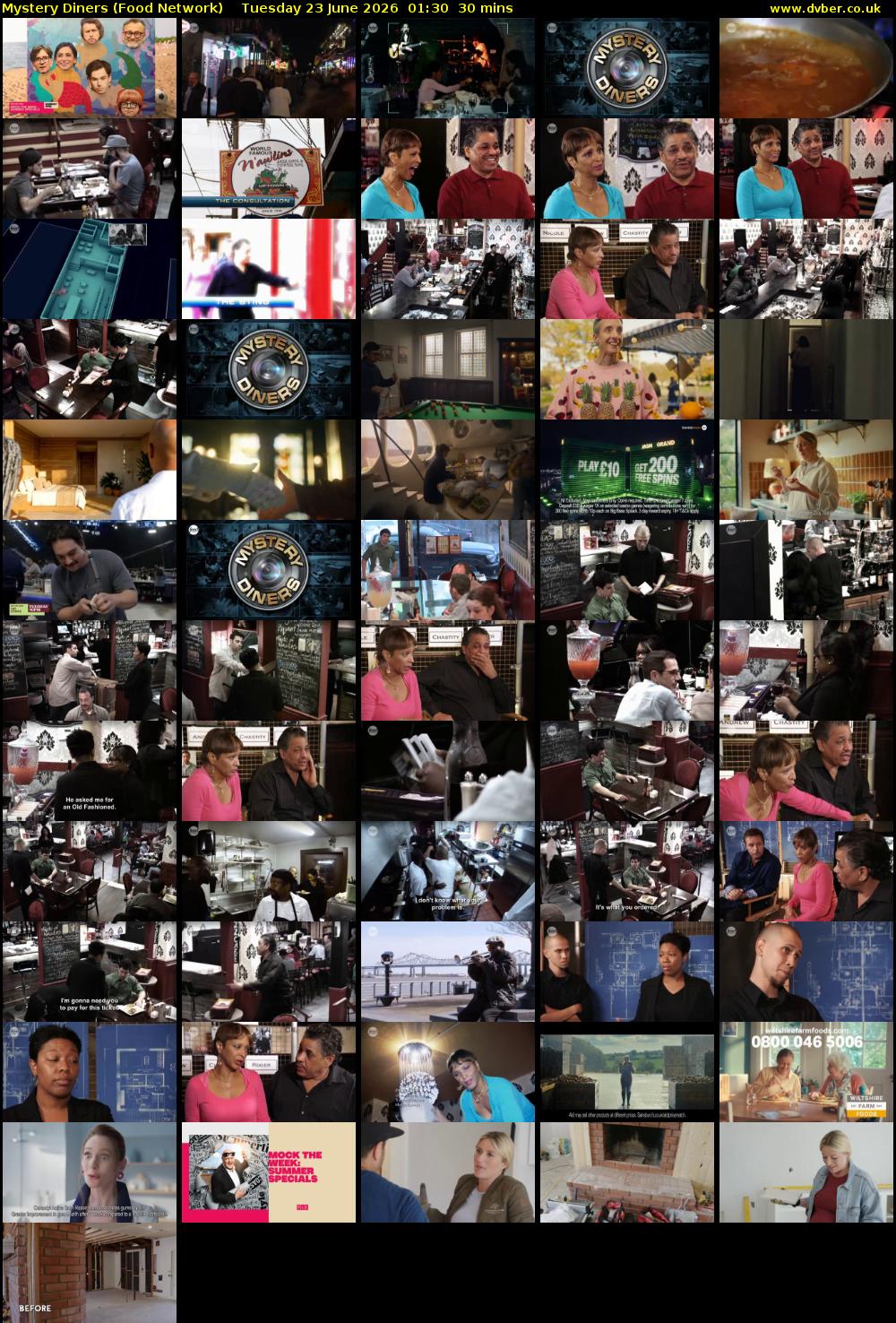 Mystery Diners (Food Network) Tuesday 23 June 2026 01:30 - 02:00