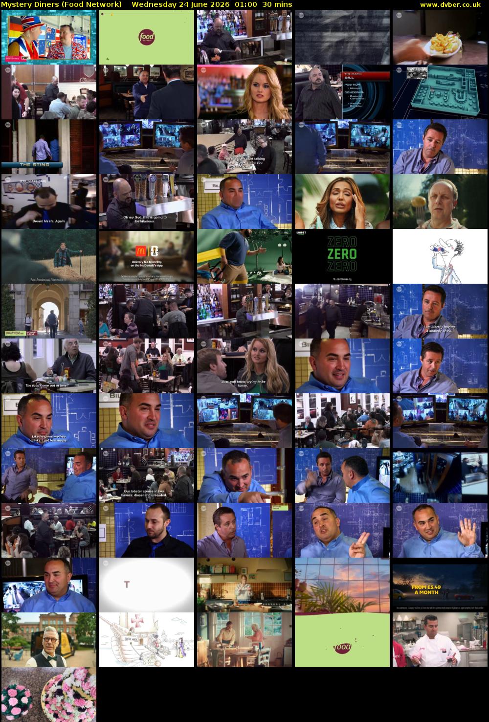 Mystery Diners (Food Network) Wednesday 24 June 2026 01:00 - 01:30