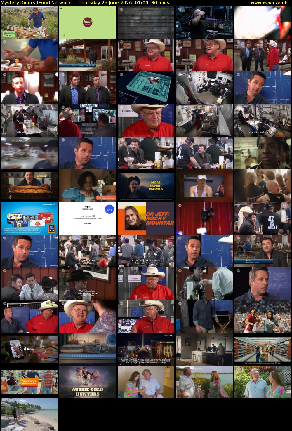 Mystery Diners (Food Network) Thursday 25 June 2026 01:00 - 01:30