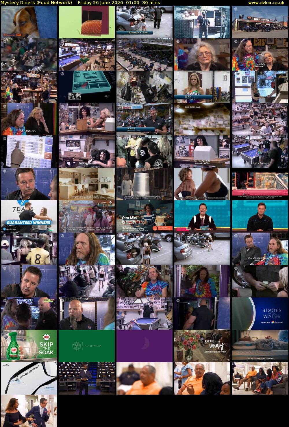 Mystery Diners (Food Network) Friday 26 June 2026 01:00 - 01:30