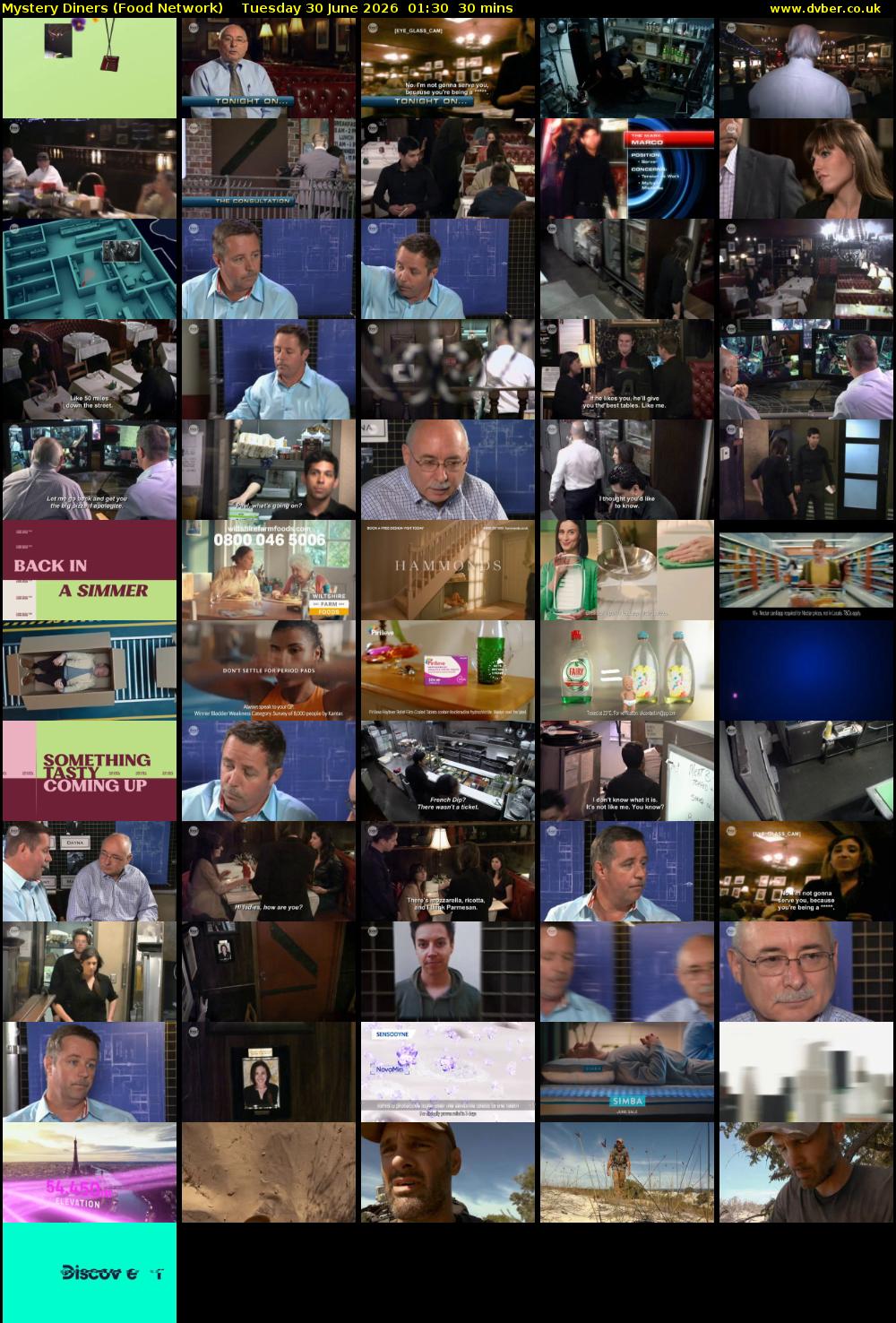 Mystery Diners (Food Network) Tuesday 30 June 2026 01:30 - 02:00