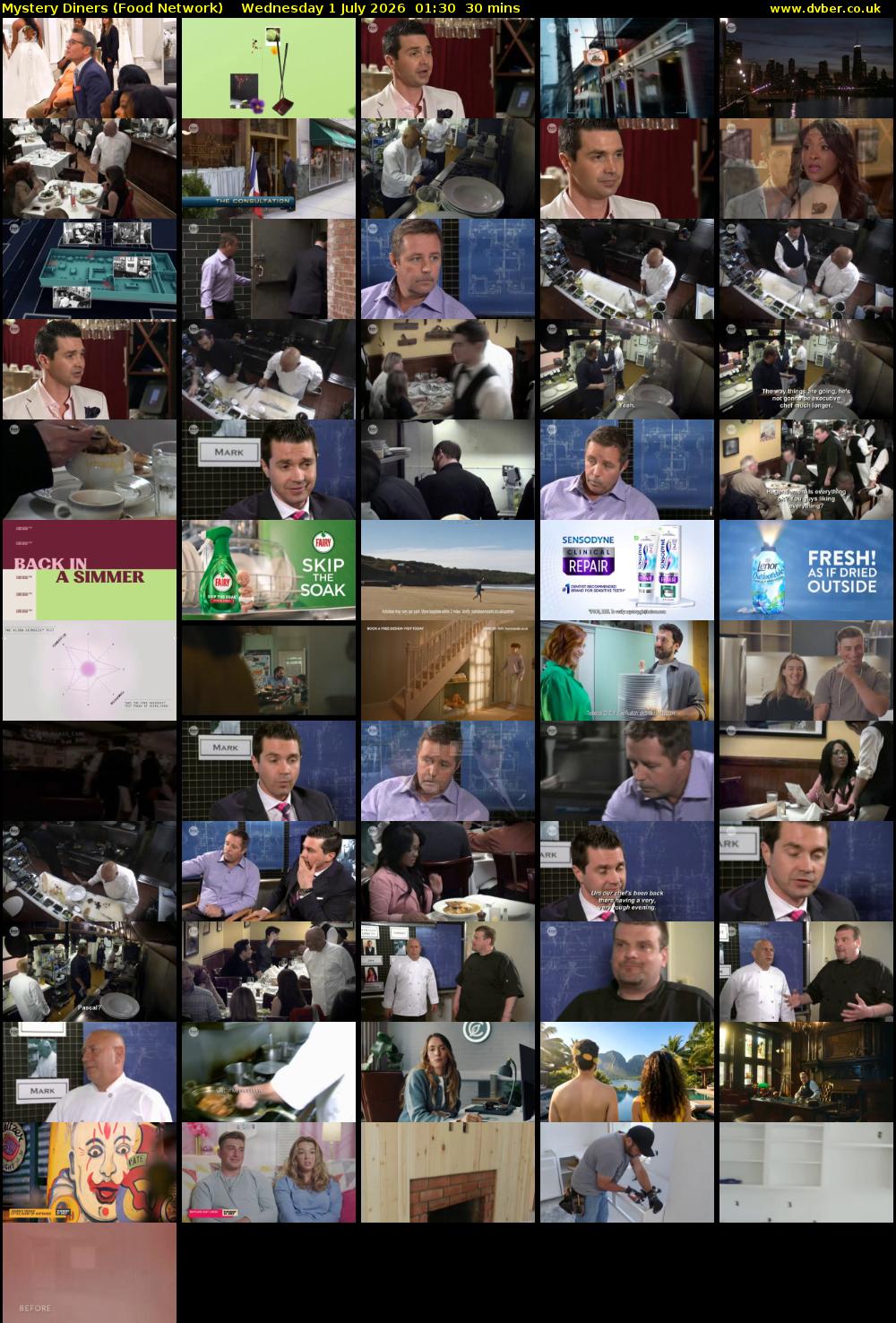 Mystery Diners (Food Network) Wednesday 1 July 2026 01:30 - 02:00