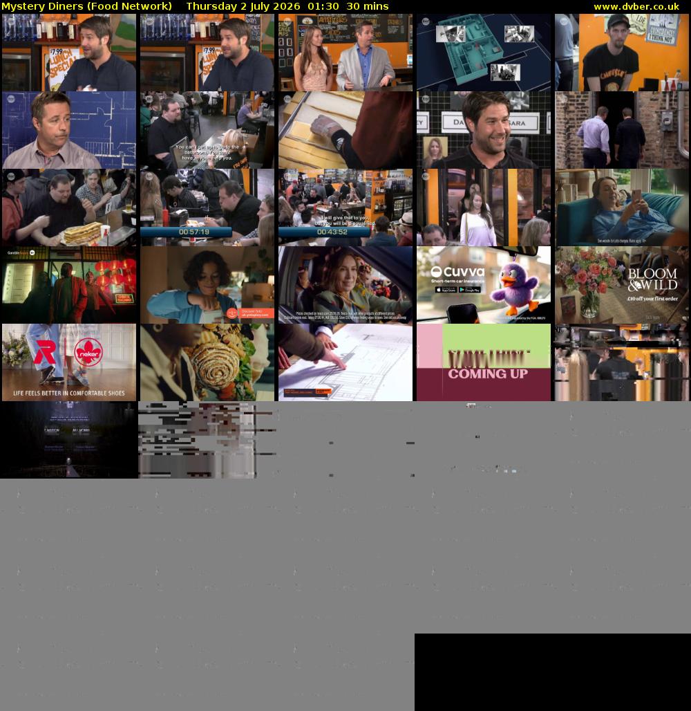 Mystery Diners (Food Network) Thursday 2 July 2026 01:30 - 02:00