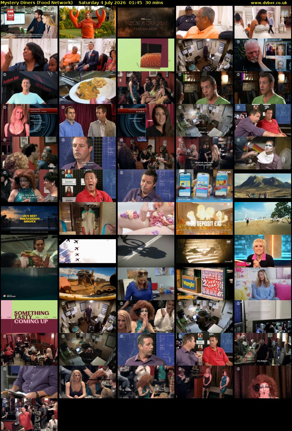 Mystery Diners (Food Network) Saturday 4 July 2026 01:45 - 02:15