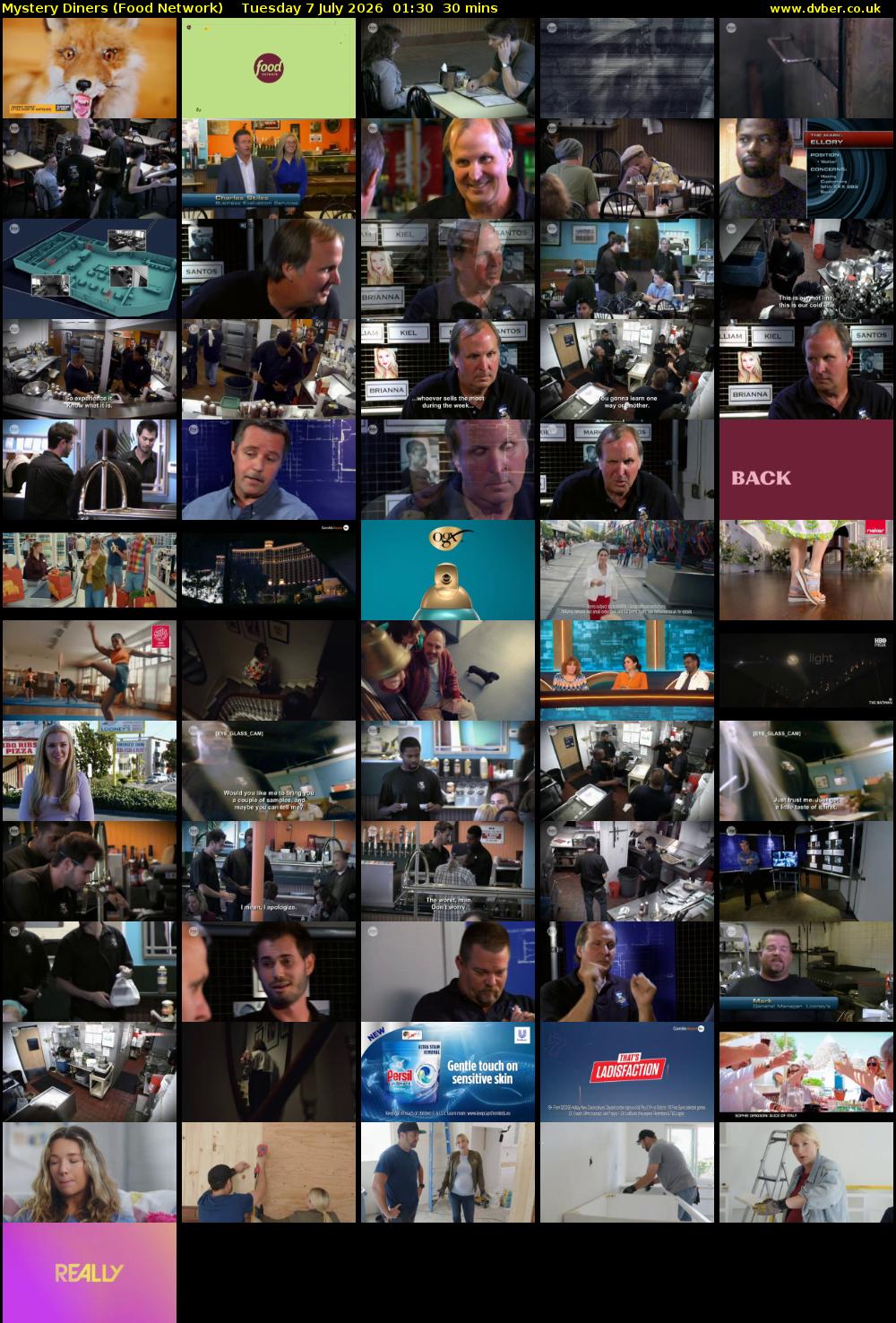 Mystery Diners (Food Network) Tuesday 7 July 2026 01:30 - 02:00