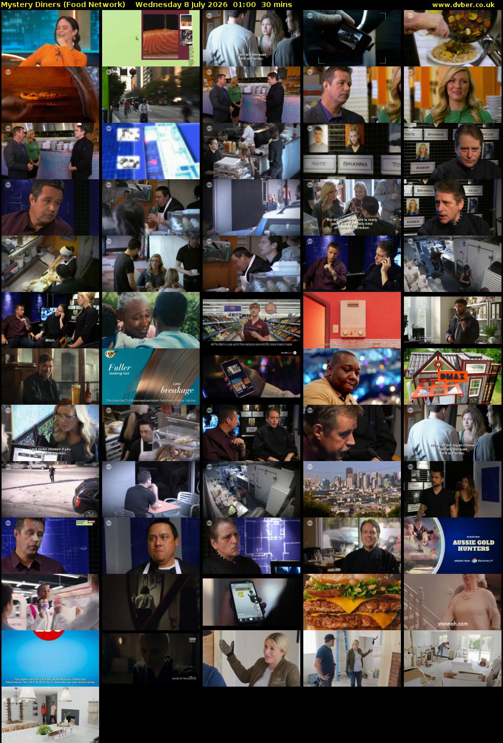 Mystery Diners (Food Network) Wednesday 8 July 2026 01:00 - 01:30