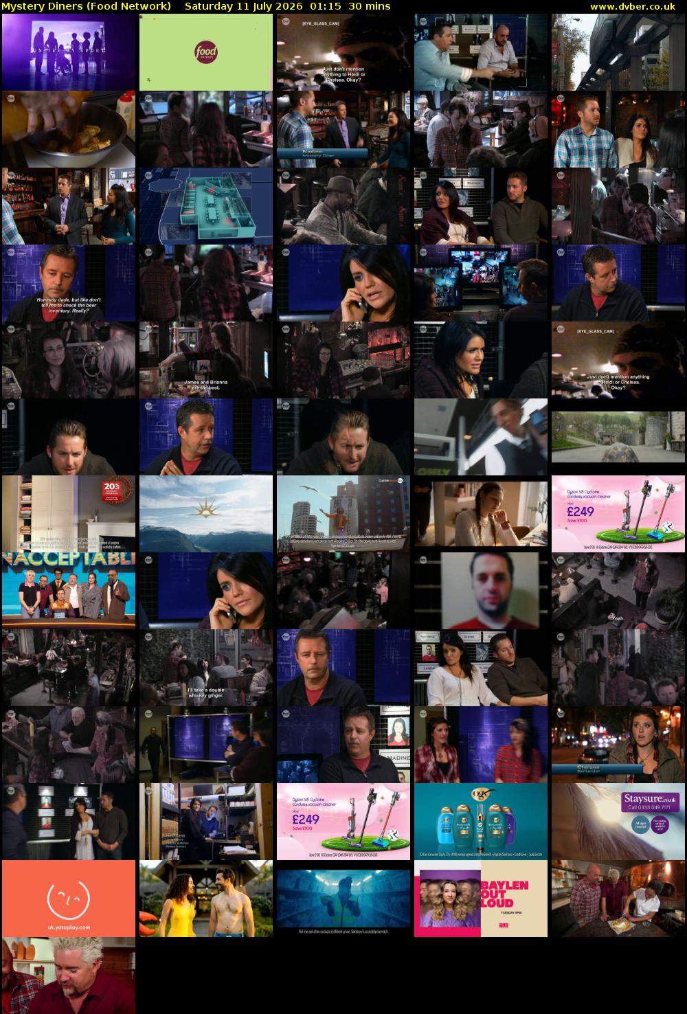 Mystery Diners (Food Network) Saturday 11 July 2026 01:15 - 01:45
