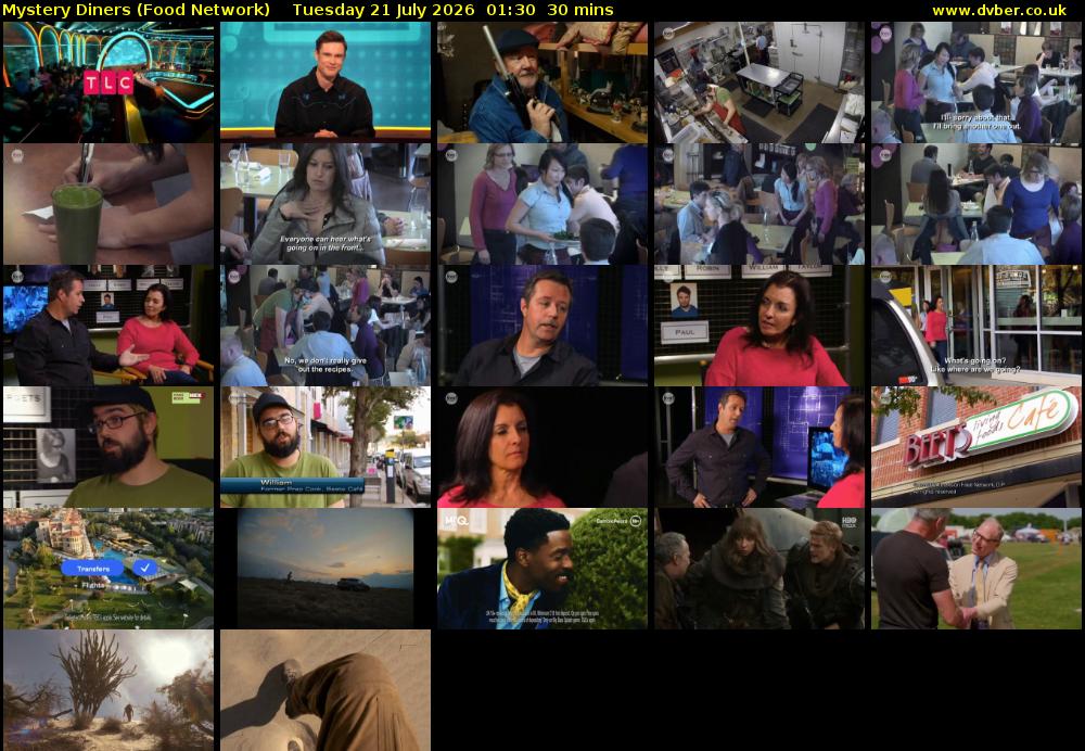 Mystery Diners (Food Network) Tuesday 21 July 2026 01:30 - 02:00