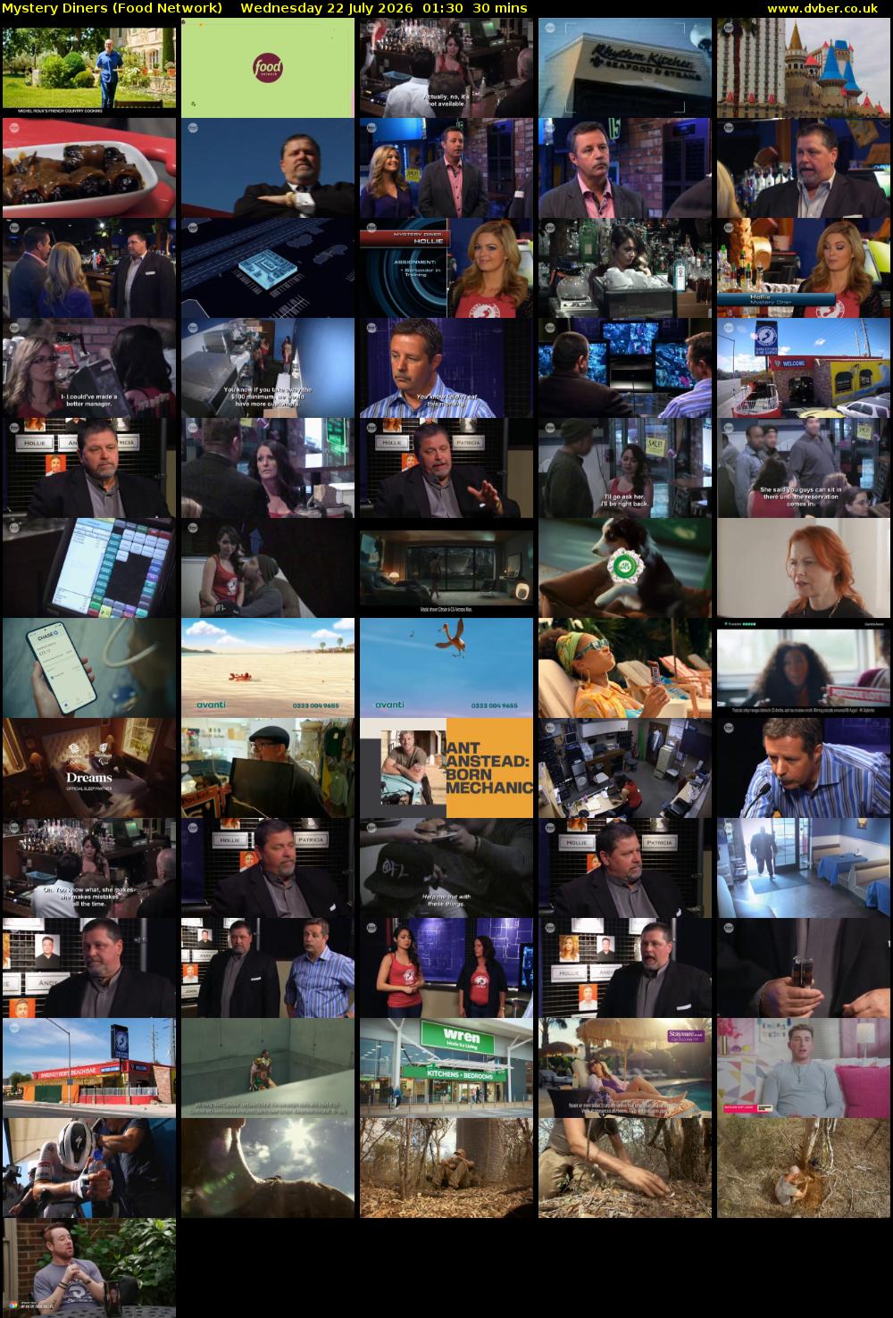 Mystery Diners (Food Network) Wednesday 22 July 2026 01:30 - 02:00