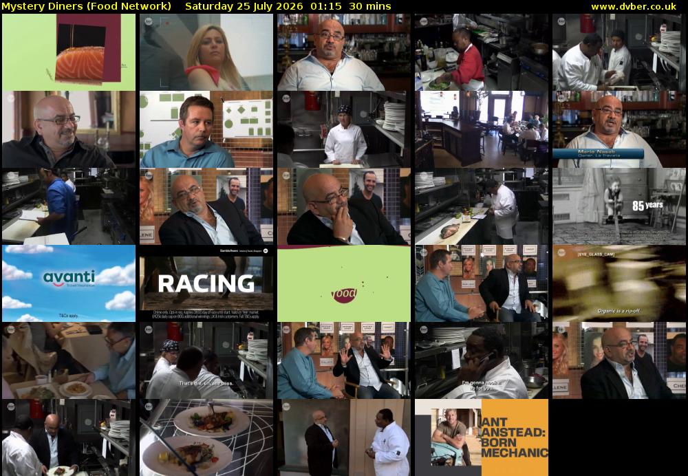 Mystery Diners (Food Network) Saturday 25 July 2026 01:15 - 01:45