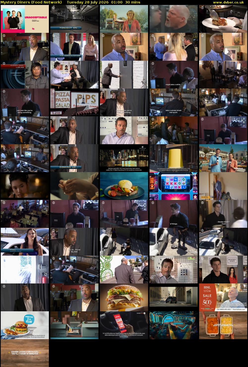 Mystery Diners (Food Network) Tuesday 28 July 2026 01:00 - 01:30