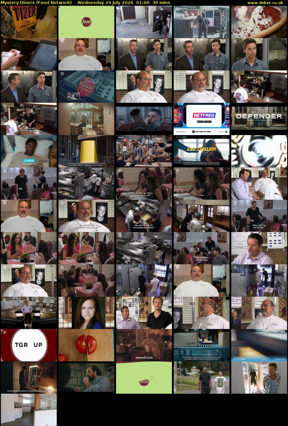 Mystery Diners (Food Network) Wednesday 29 July 2026 01:00 - 01:30