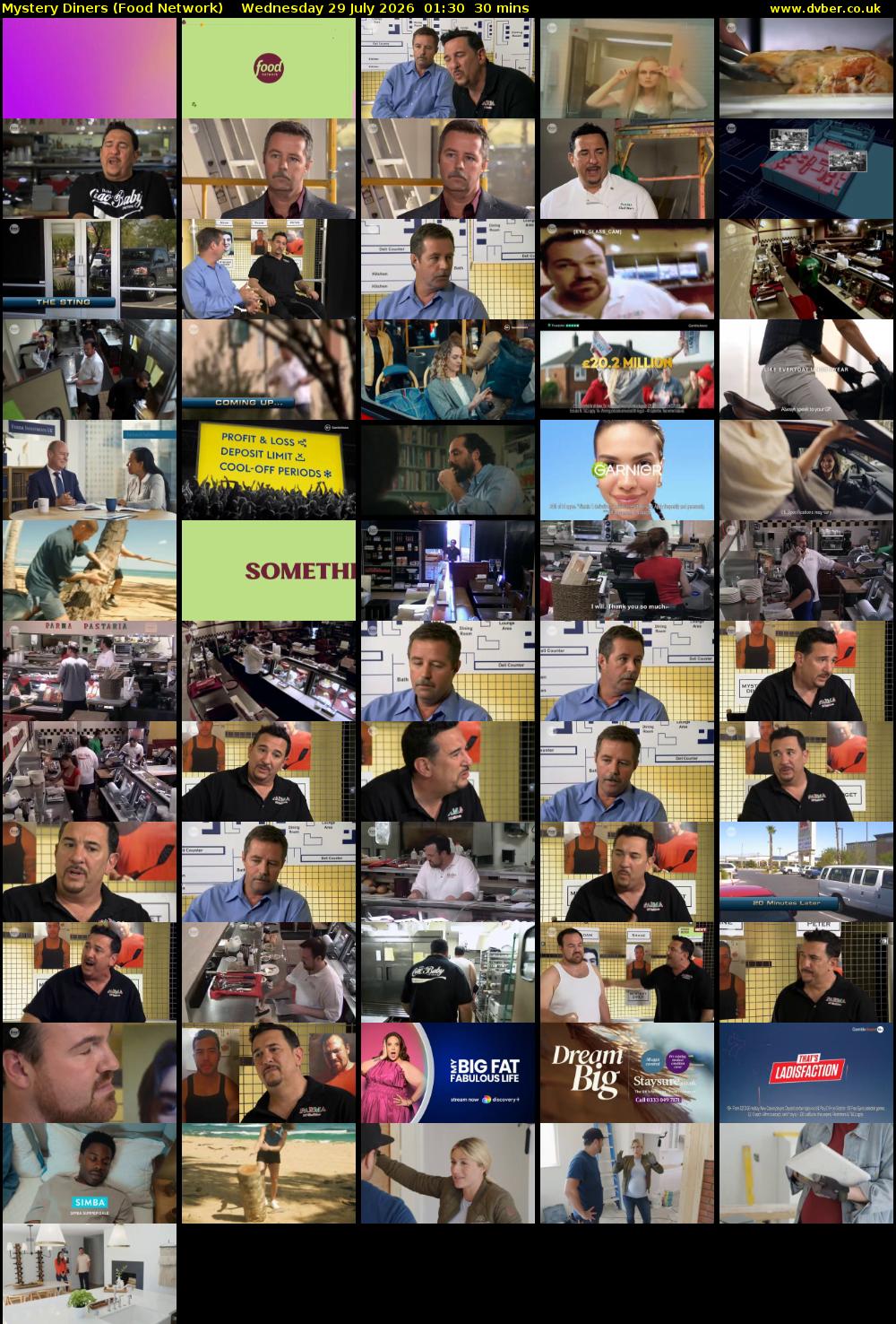 Mystery Diners (Food Network) Wednesday 29 July 2026 01:30 - 02:00
