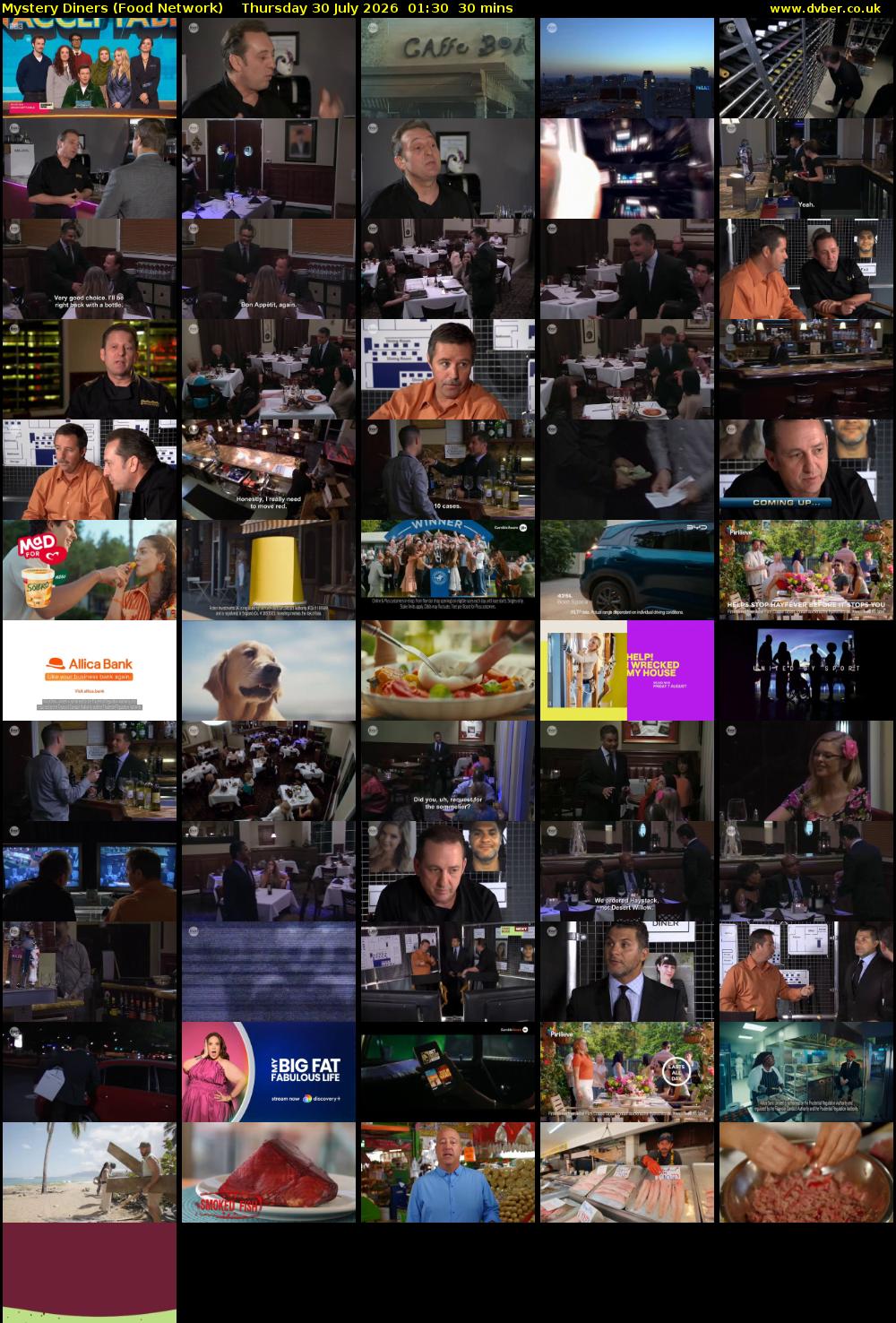 Mystery Diners (Food Network) Thursday 30 July 2026 01:30 - 02:00