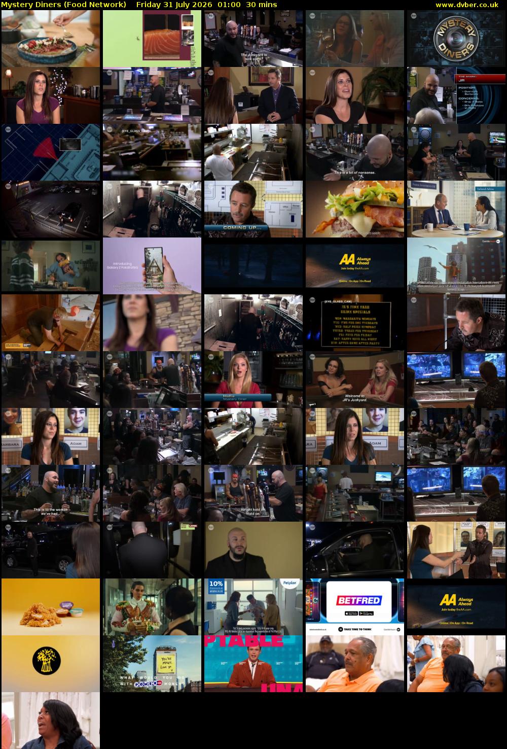 Mystery Diners (Food Network) Friday 31 July 2026 01:00 - 01:30