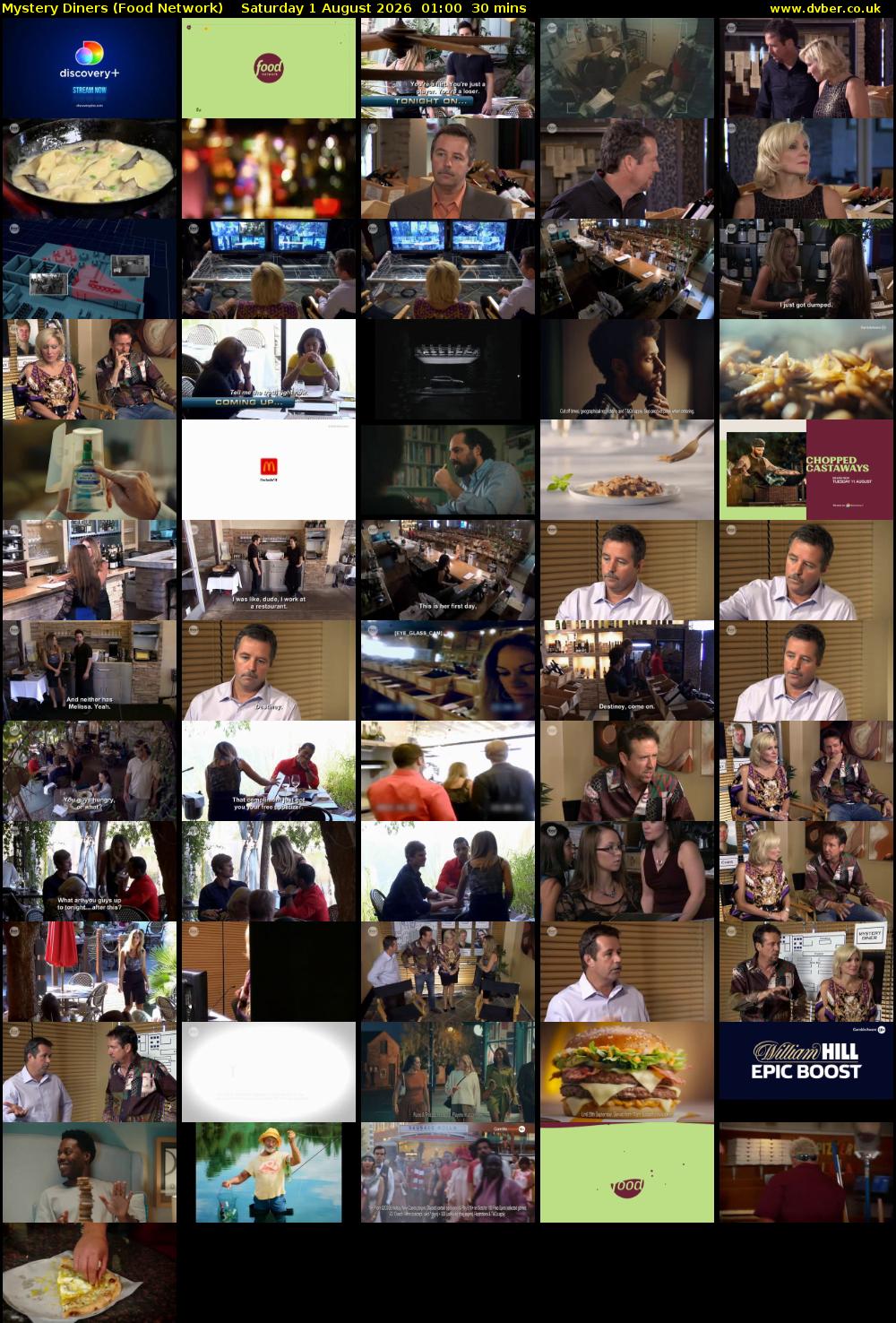 Mystery Diners (Food Network) Saturday 1 August 2026 01:00 - 01:30