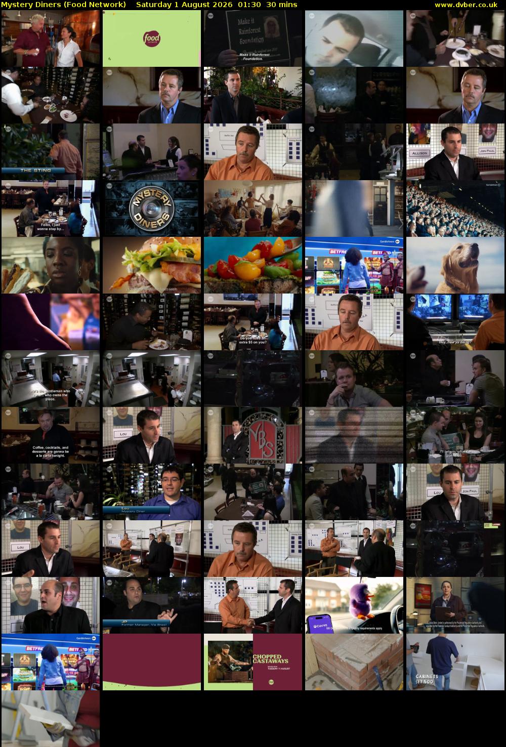 Mystery Diners (Food Network) Saturday 1 August 2026 01:30 - 02:00