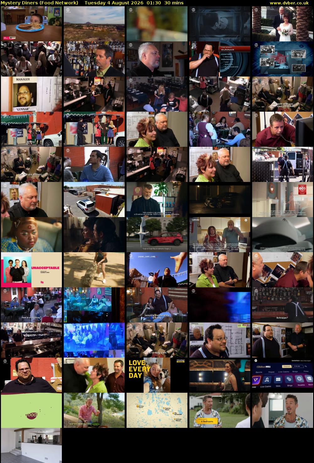 Mystery Diners (Food Network) Tuesday 4 August 2026 01:30 - 02:00