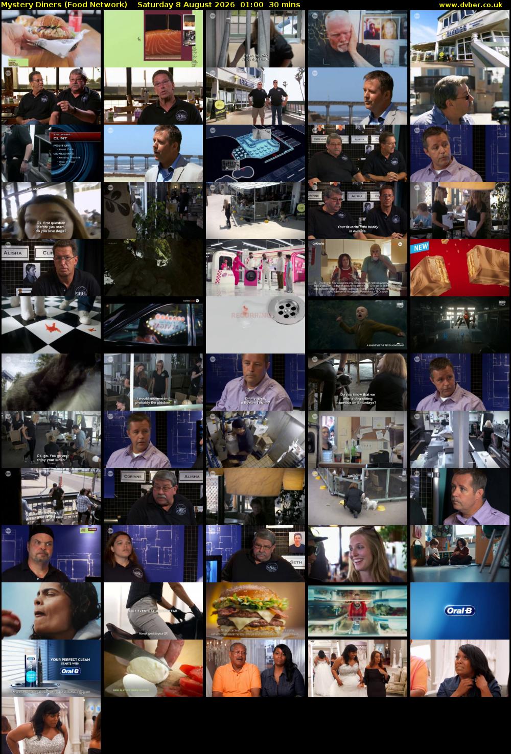 Mystery Diners (Food Network) Saturday 8 August 2026 01:00 - 01:30