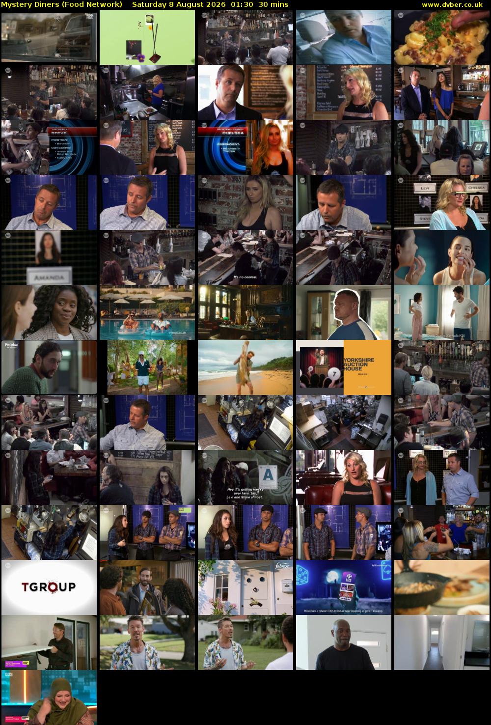 Mystery Diners (Food Network) Saturday 8 August 2026 01:30 - 02:00
