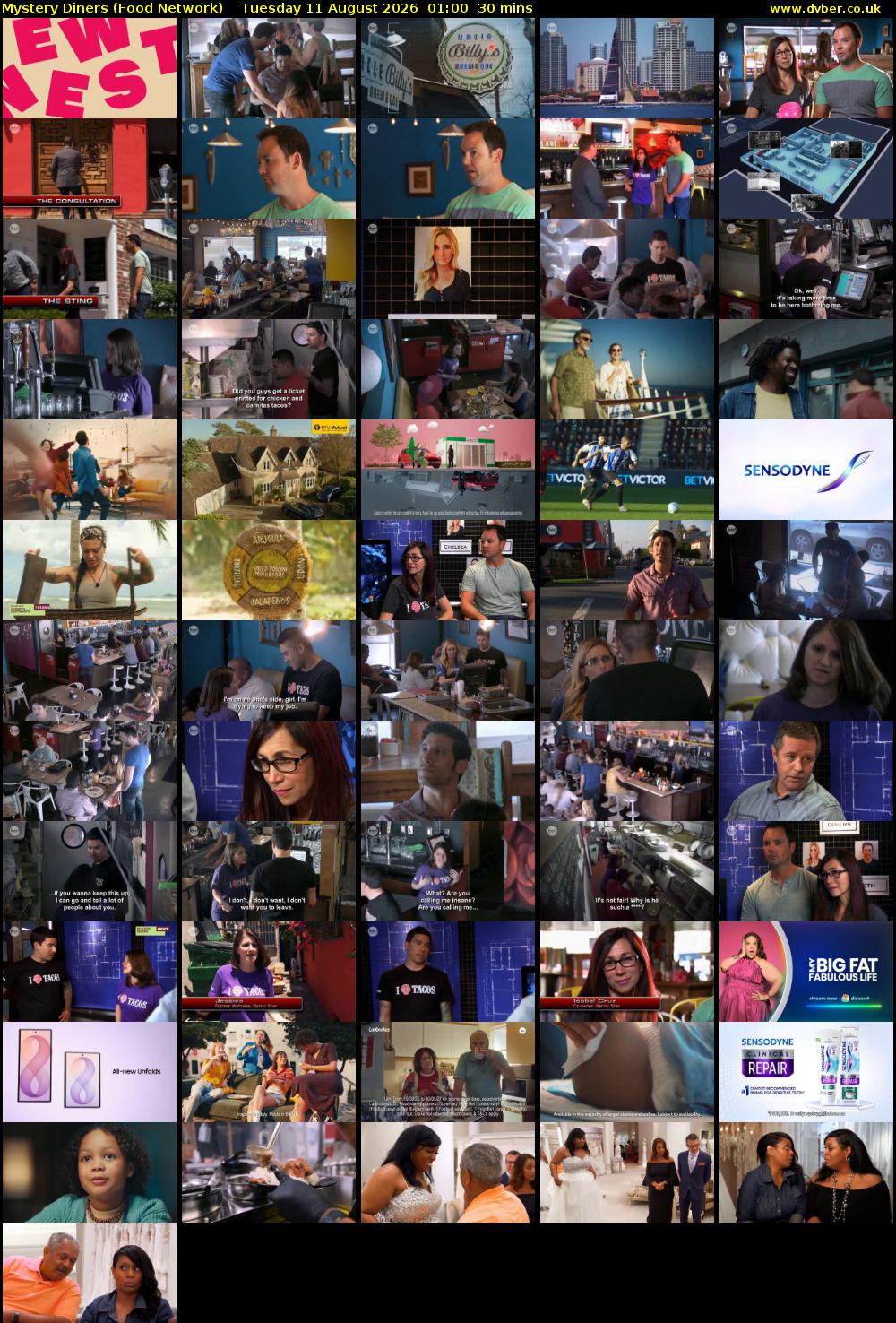 Mystery Diners (Food Network) Tuesday 11 August 2026 01:00 - 01:30