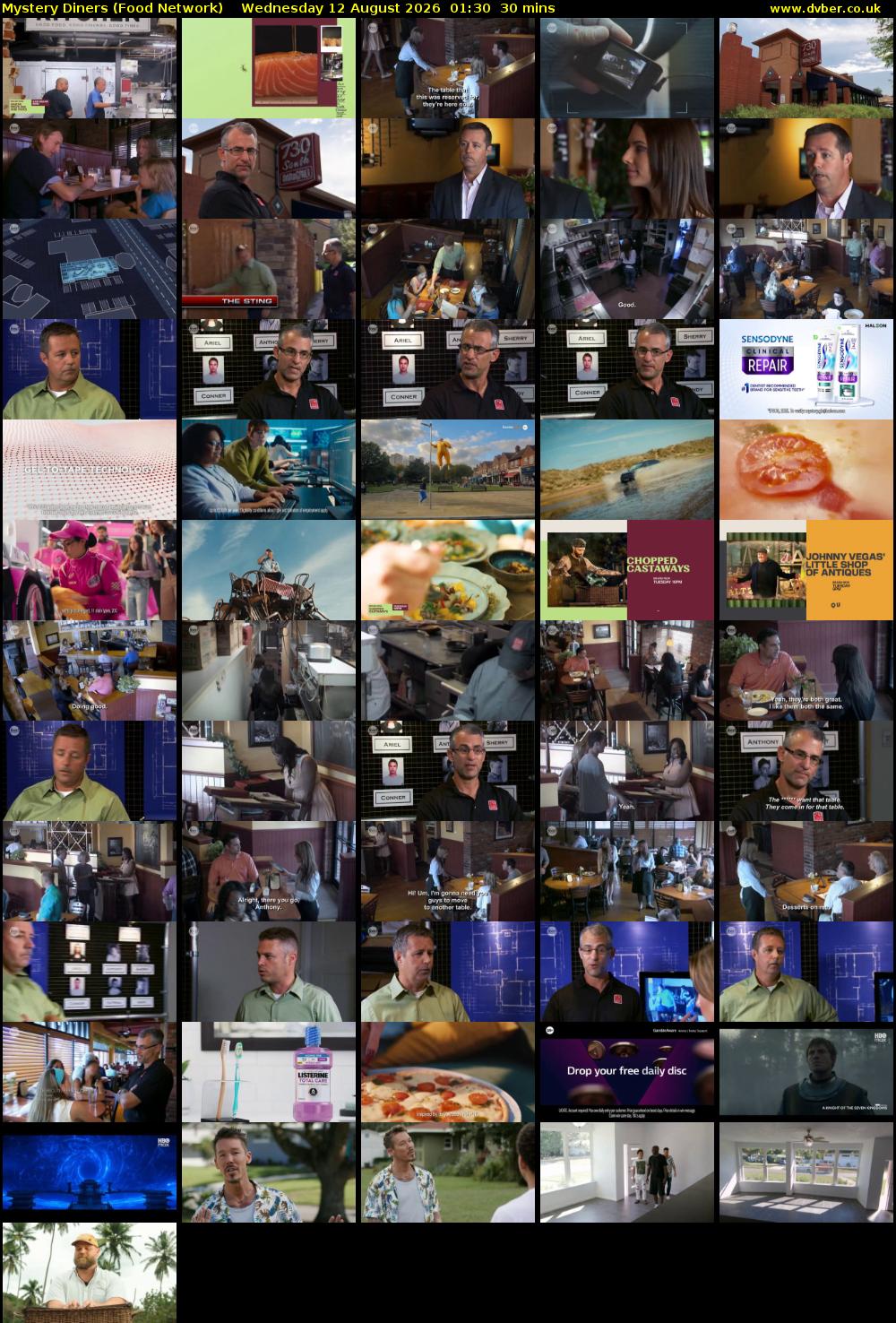 Mystery Diners (Food Network) Wednesday 12 August 2026 01:30 - 02:00