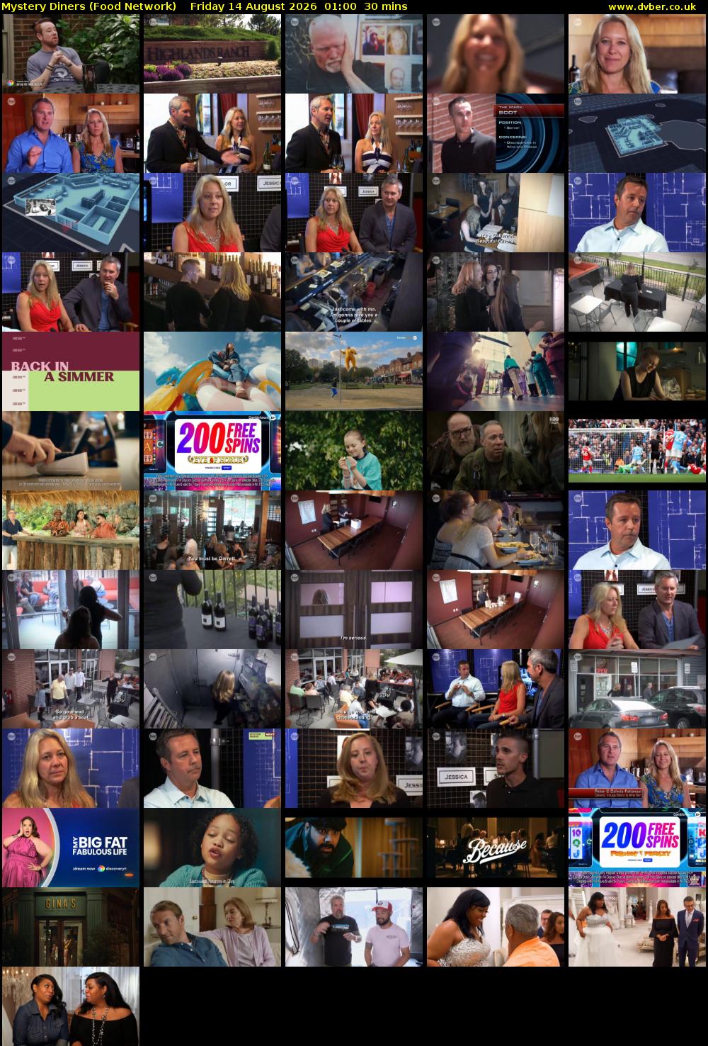 Mystery Diners (Food Network) Friday 14 August 2026 01:00 - 01:30