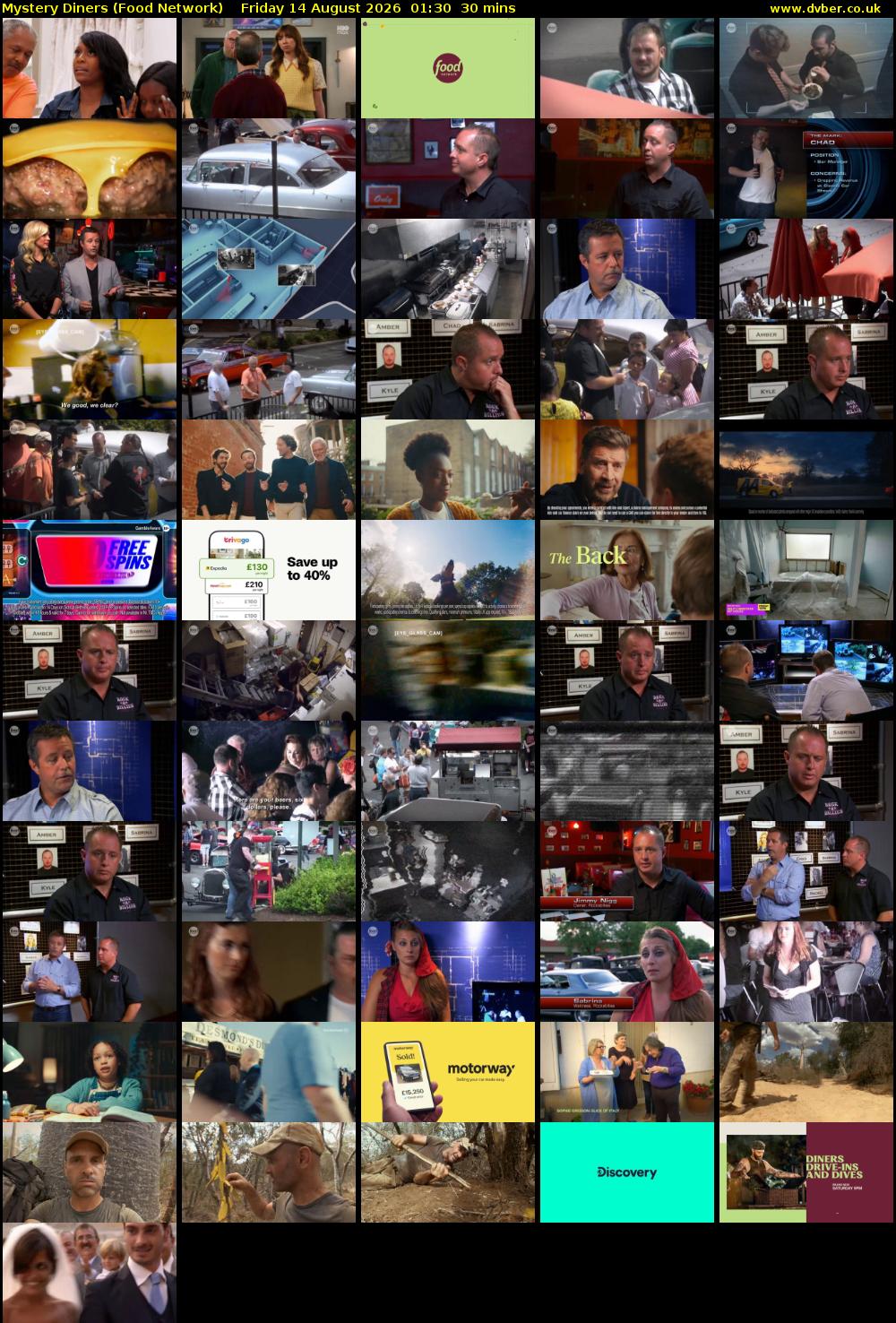 Mystery Diners (Food Network) Friday 14 August 2026 01:30 - 02:00