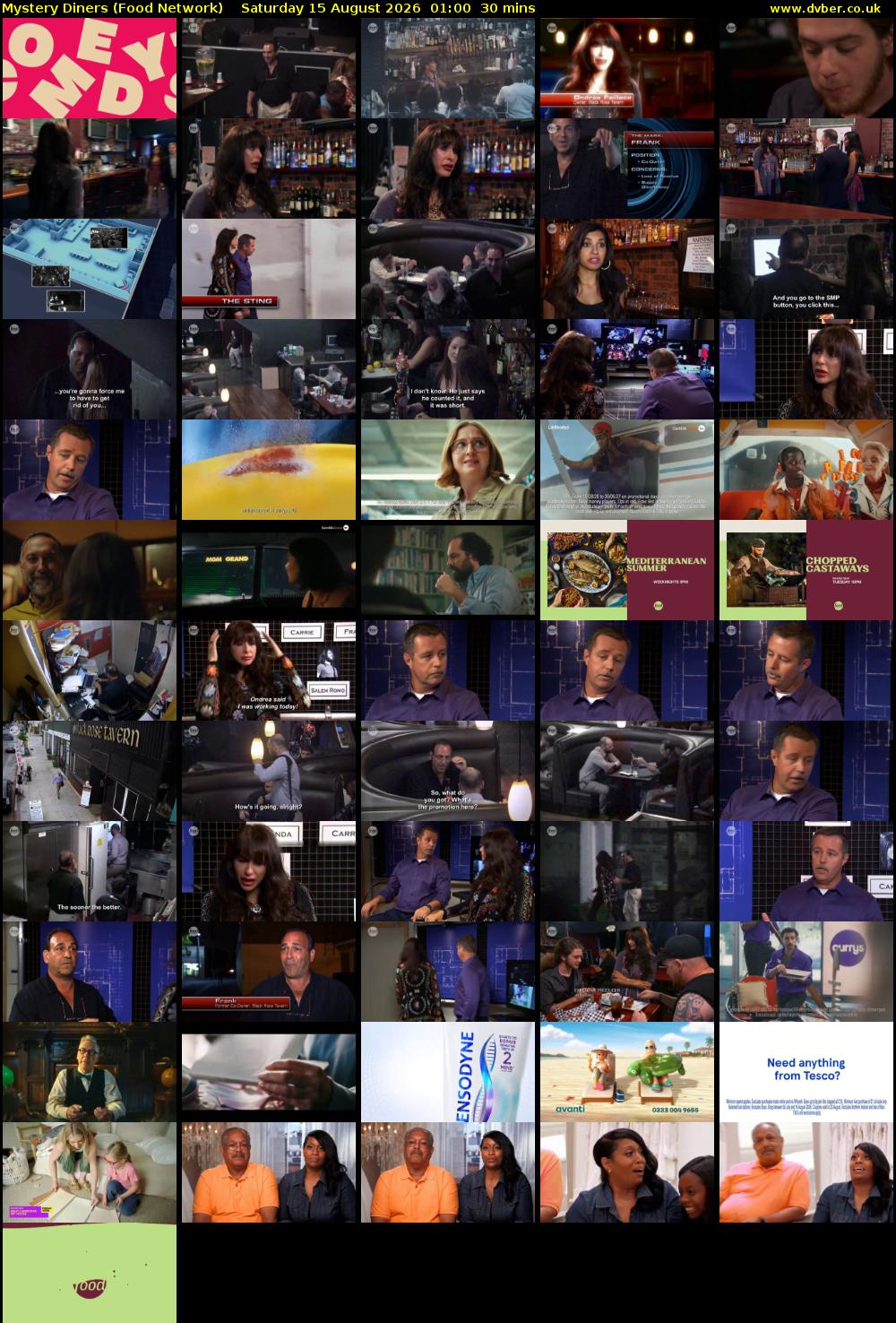 Mystery Diners (Food Network) Saturday 15 August 2026 01:00 - 01:30