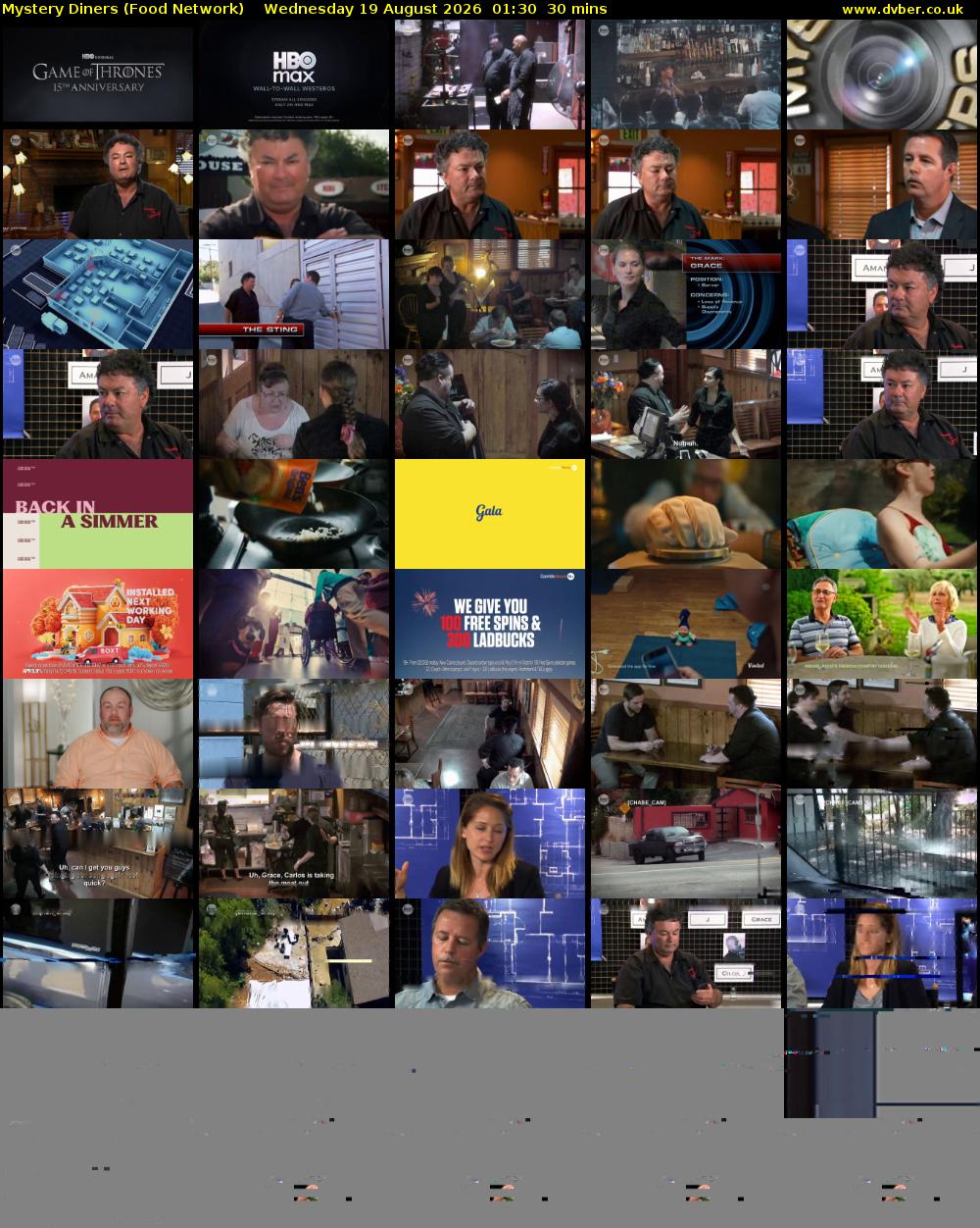 Mystery Diners (Food Network) Wednesday 19 August 2026 01:30 - 02:00