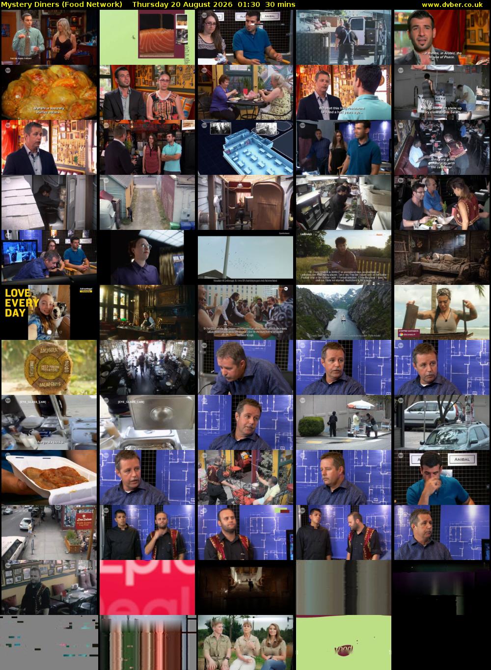 Mystery Diners (Food Network) Thursday 20 August 2026 01:30 - 02:00