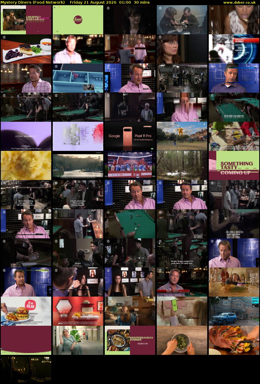 Mystery Diners (Food Network) Friday 21 August 2026 01:00 - 01:30