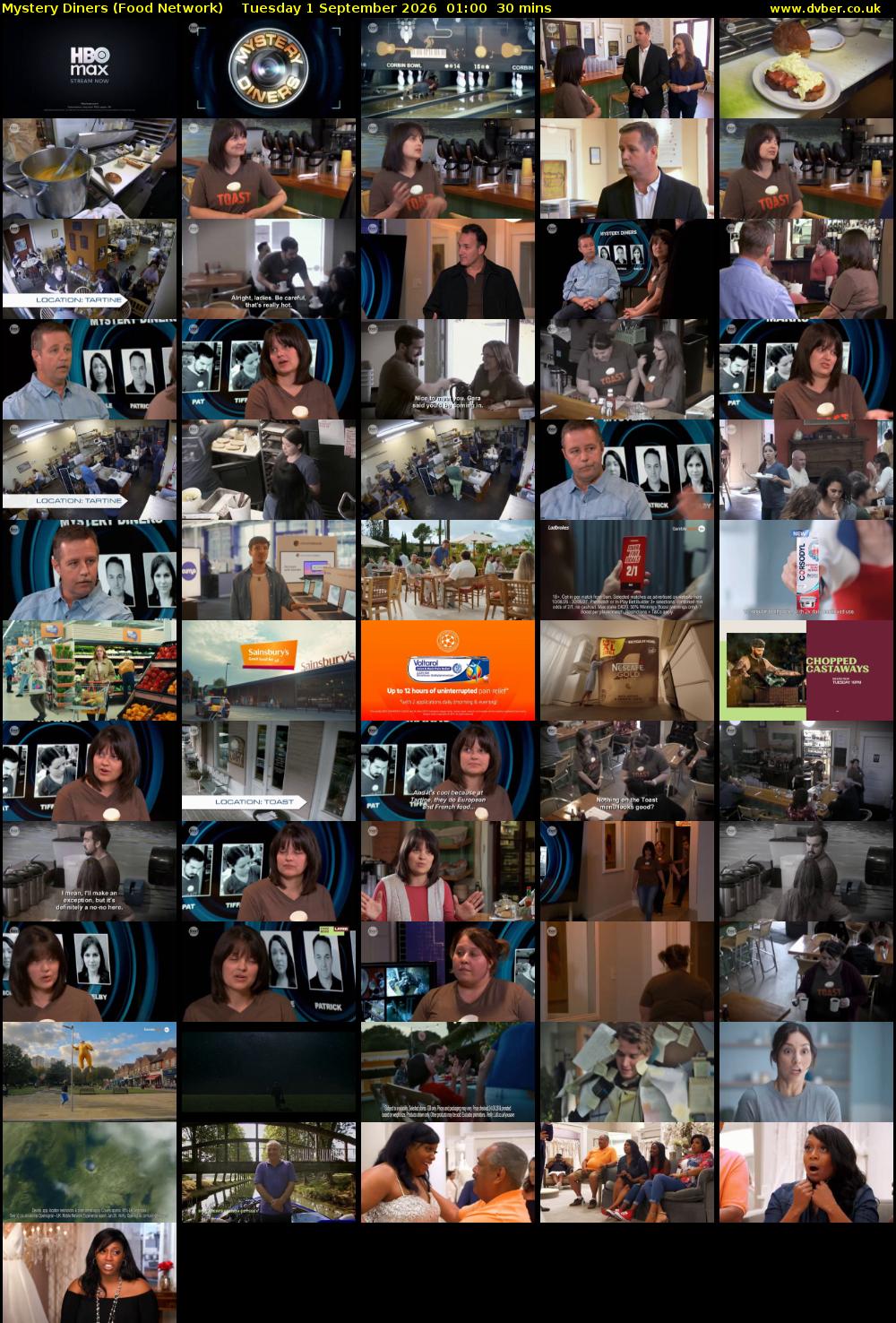 Mystery Diners (Food Network) Tuesday 1 September 2026 01:00 - 01:30