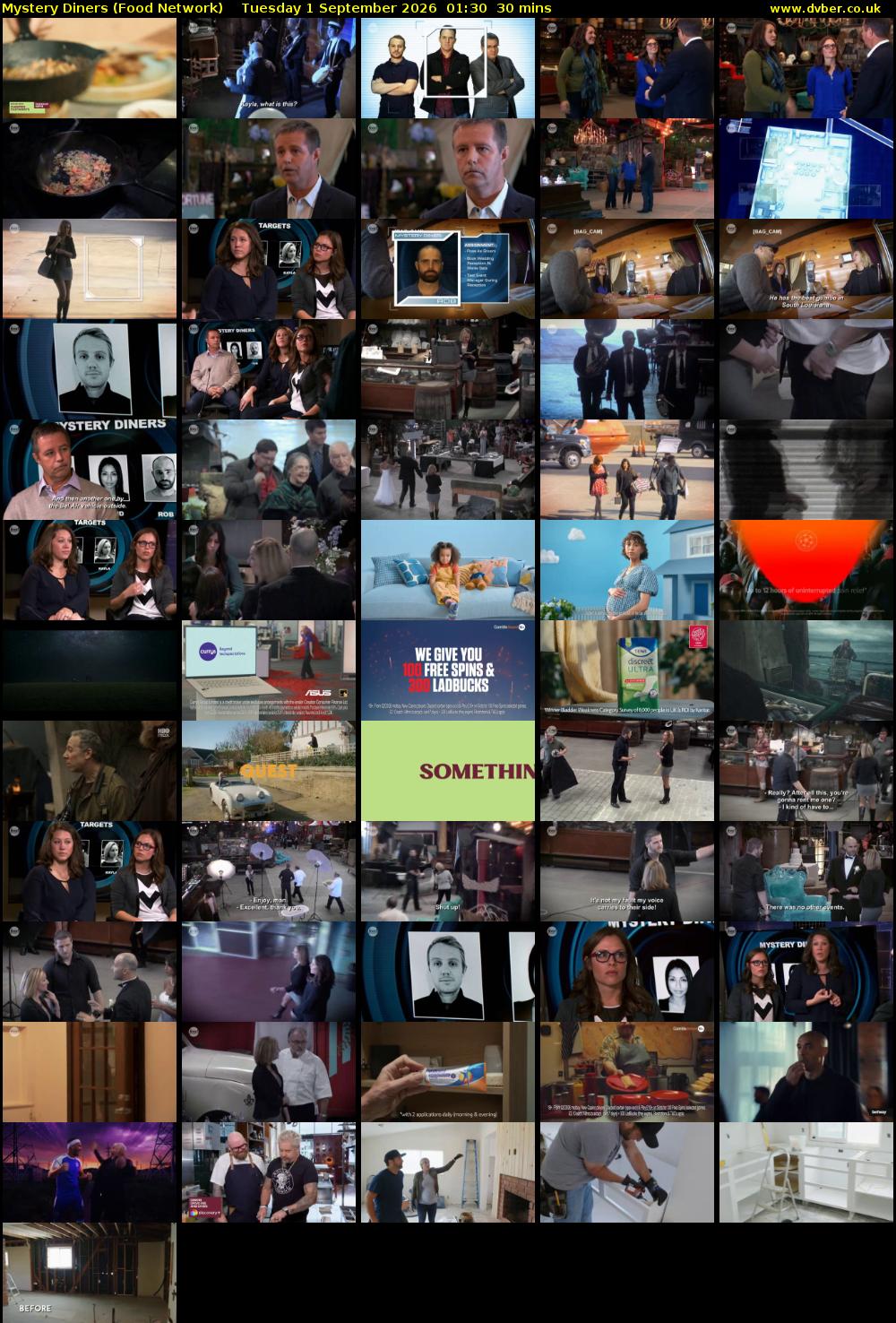 Mystery Diners (Food Network) Tuesday 1 September 2026 01:30 - 02:00