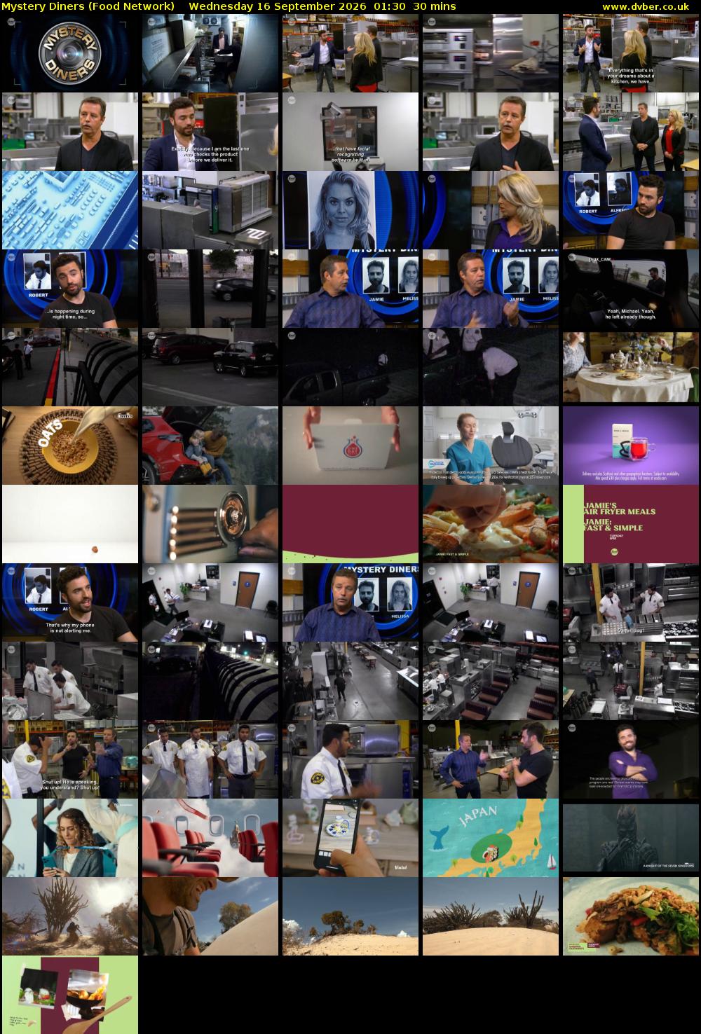 Mystery Diners (Food Network) Wednesday 16 September 2026 01:30 - 02:00