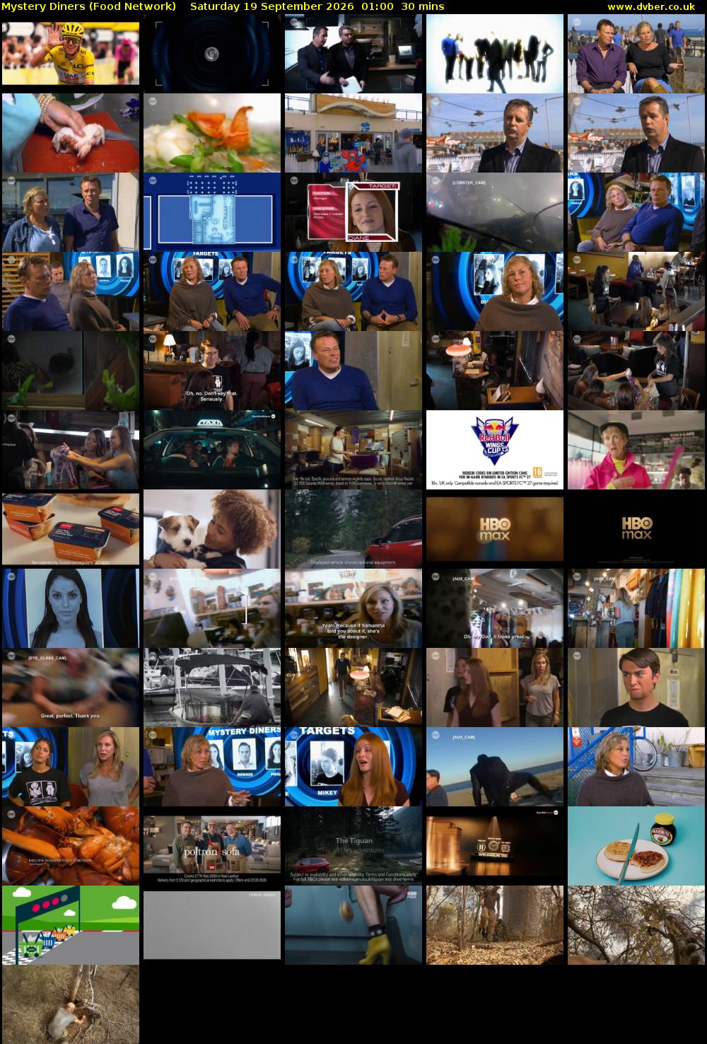 Mystery Diners (Food Network) Saturday 19 September 2026 01:00 - 01:30