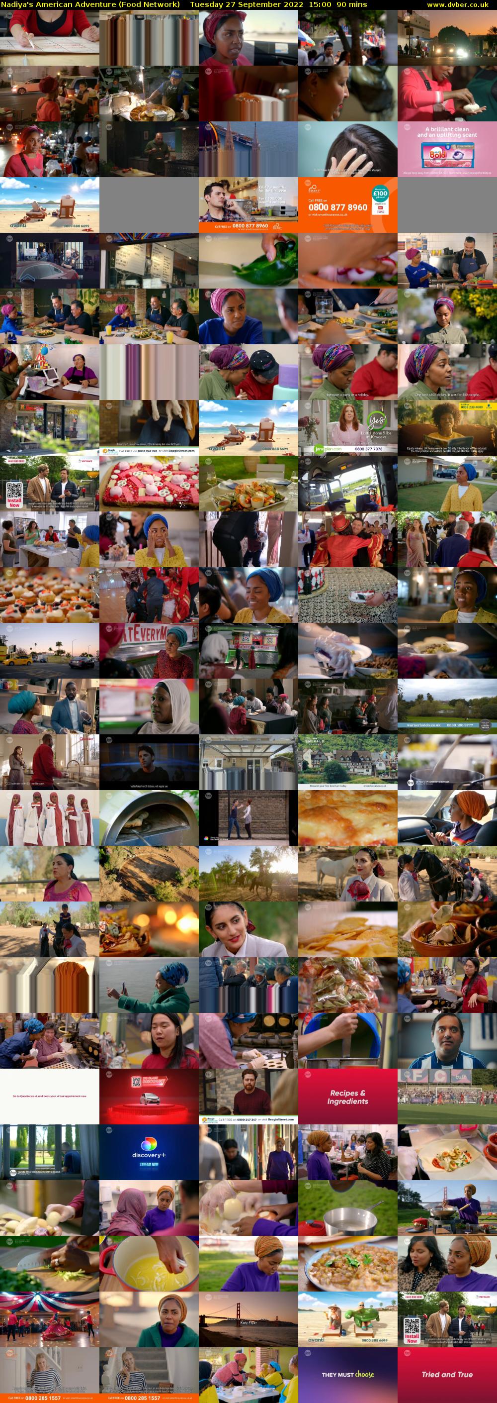 Nadiya's American Adventure (Food Network) Tuesday 27 September 2022 15:00 - 16:30