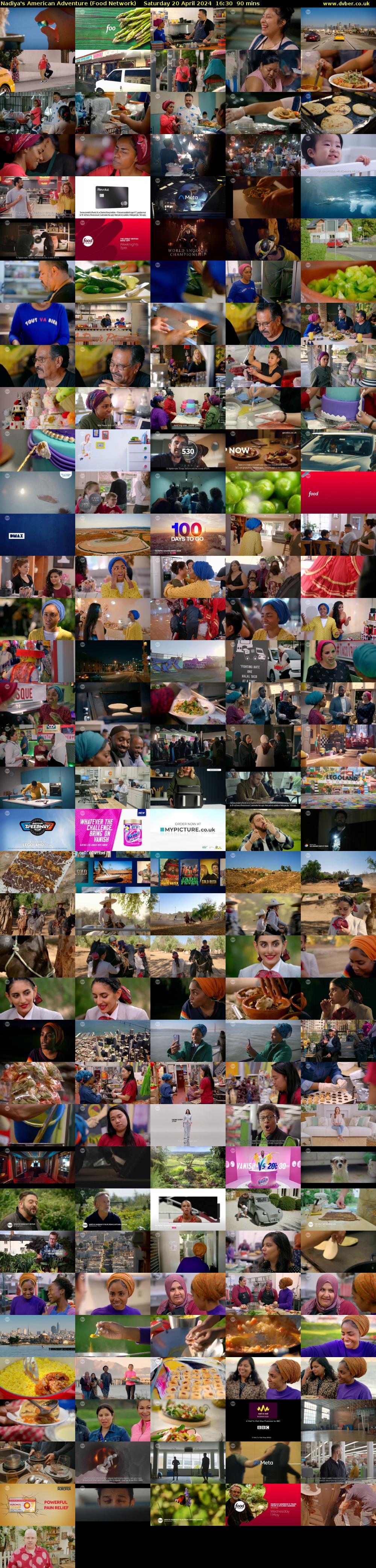 Nadiya's American Adventure (Food Network) Saturday 20 April 2024 16:30 - 18:00