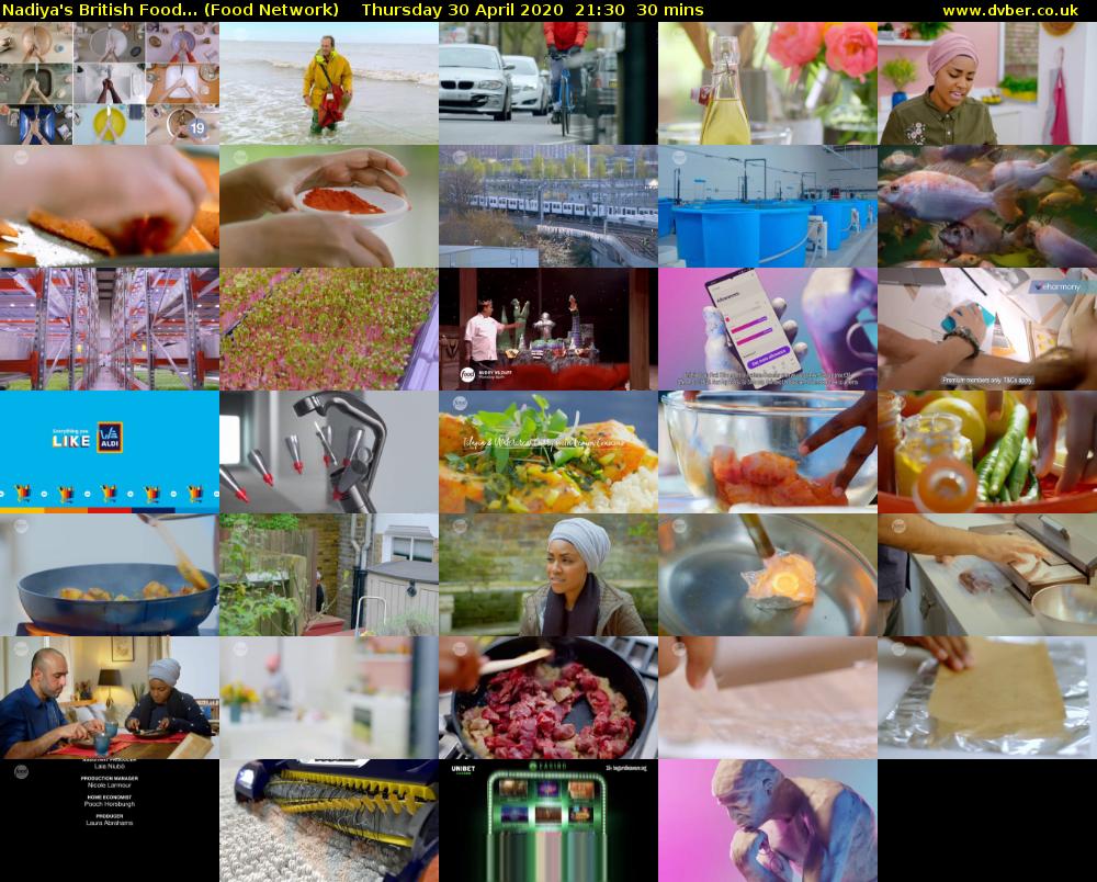 Nadiya's British Food... (Food Network) Thursday 30 April 2020 21:30 - 22:00