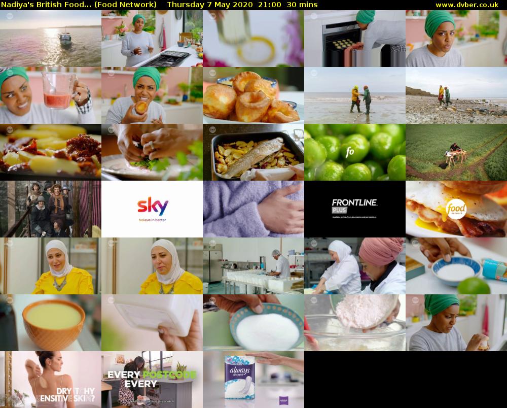 Nadiya's British Food... (Food Network) Thursday 7 May 2020 21:00 - 21:30