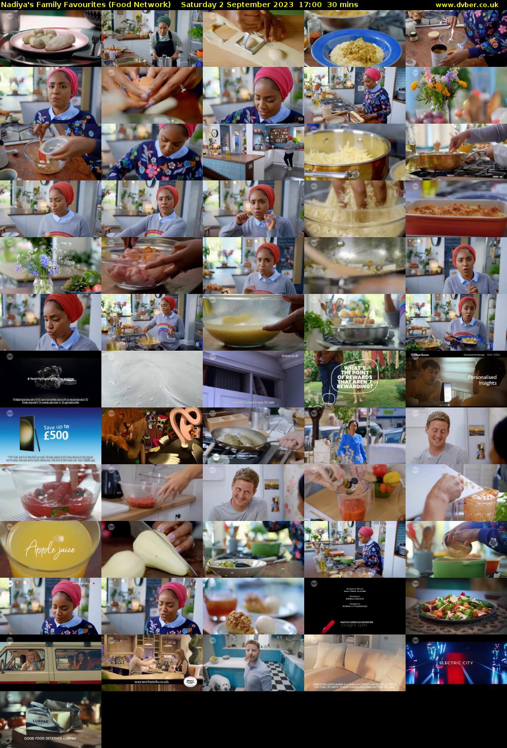 Nadiya's Family Favourites (Food Network) Saturday 2 September 2023 17:00 - 17:30