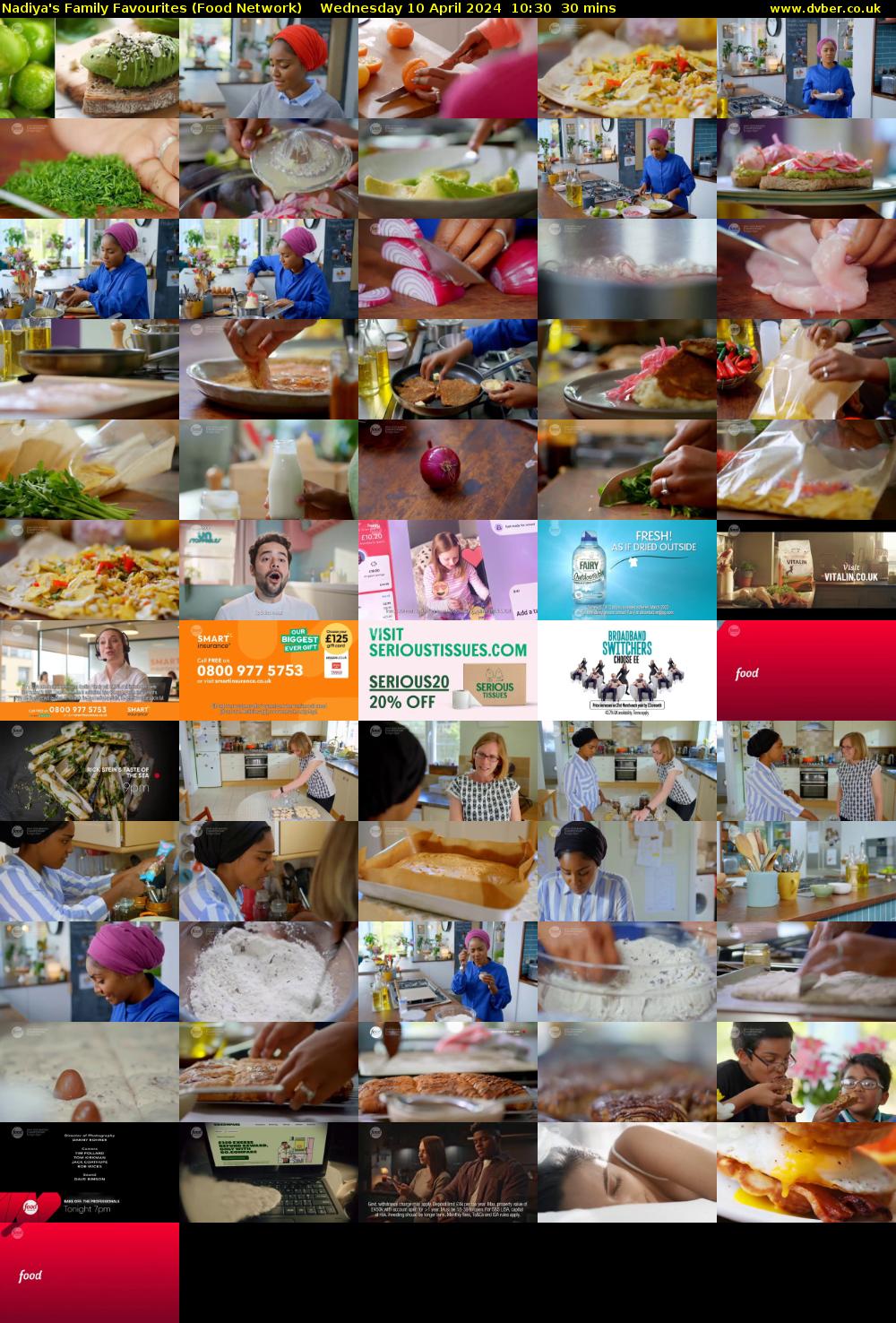 Nadiya's Family Favourites (Food Network) Wednesday 10 April 2024 10:30 - 11:00