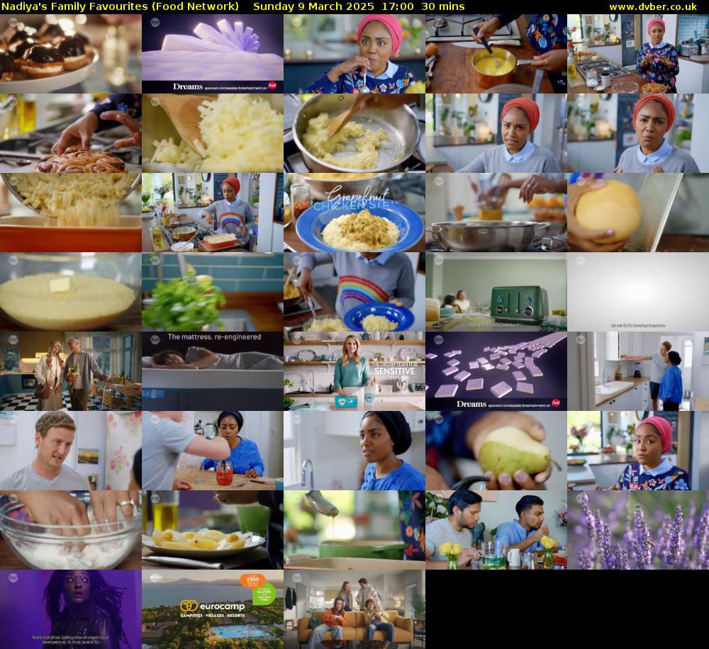 Nadiya's Family Favourites (Food Network) Sunday 9 March 2025 17:00 - 17:30