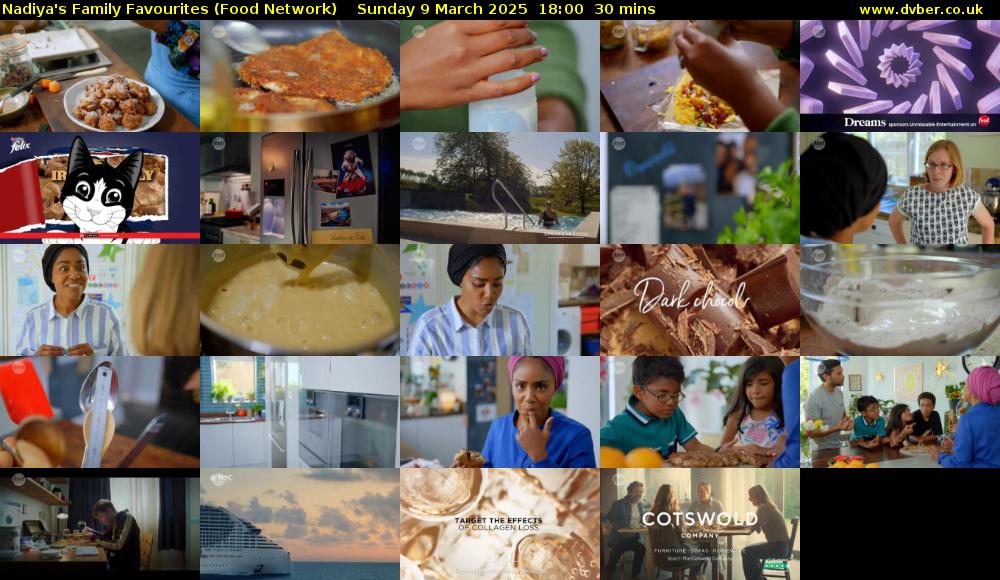 Nadiya's Family Favourites (Food Network) Sunday 9 March 2025 18:00 - 18:30