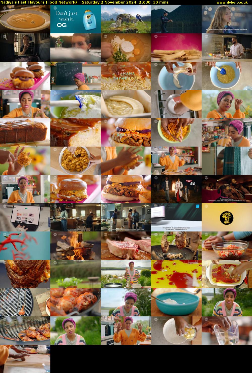 Nadiya's Fast Flavours (Food Network) Saturday 2 November 2024 20:30 - 21:00