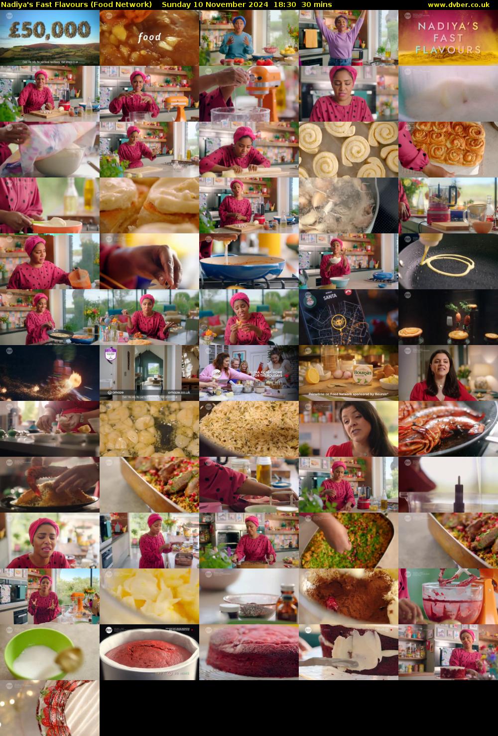 Nadiya's Fast Flavours (Food Network) Sunday 10 November 2024 18:30 - 19:00